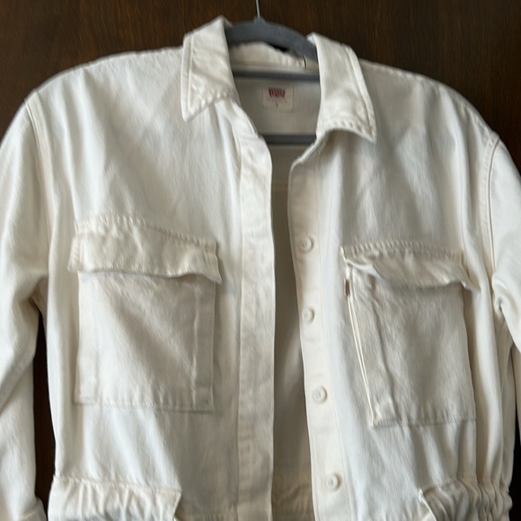 LEVI AINSLEY SHIRT DRESS FLATTERING ADJUSTABLE TIE WAIST SIZE S - Picture 9 of 12